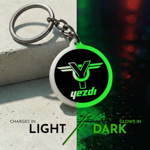 Image of Mi Glow Store Glow in Dark Keychain for Bike Men | Gift for Man | Bike Accessories | Charges in Light Glows in Dark | Key chain for Bike