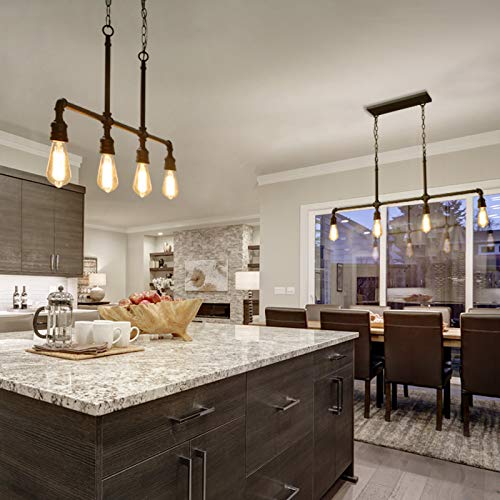 LOG-BARN-Pendant-Lighting-for-Kitchen-Island-4-Light-Farmhouse-Industrial-Lighting-in-Black-Metal-44-Linear-Dining-Room-Lighting-Fixtures-Hanging LOG BARN Pendant Lighting for Kitchen Island 4 Light Farmhouse Industrial Lighting in Black Metal 44 Linear Dining Room Lighting Fixtures Hanging