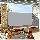 toldo lateral enrollable transparente 🌞 【PROTECTOR SOLAR Y A PRUEBA DE VIENTO】: El toldos laterales exterior está hecho de lona de poliéster impermeable de 180 g / m², el toldo enrollable lateral puede protegerte del sol, crear un espacio de sombra más pequeño y resistir la brisa.separador terraza exterior/enrollador de toldos