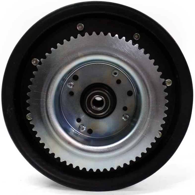 10" Steel Wheel, Black Oxide with Sprocket and Drum, 60 Tooth 35 Chain