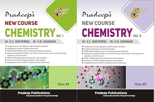 Pradeep's New Course Chemistry for Class 12 (Vol. 1 & 2) Examination 2025-26