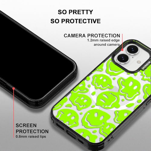 Coque iPhone 17 compatible MagSafe MOSNOVO antichoc visage vert - 4