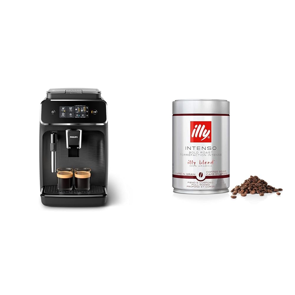 Cafetera Superautomática Philips 2200 + 2 Latas de Café illy Intenso de 250g