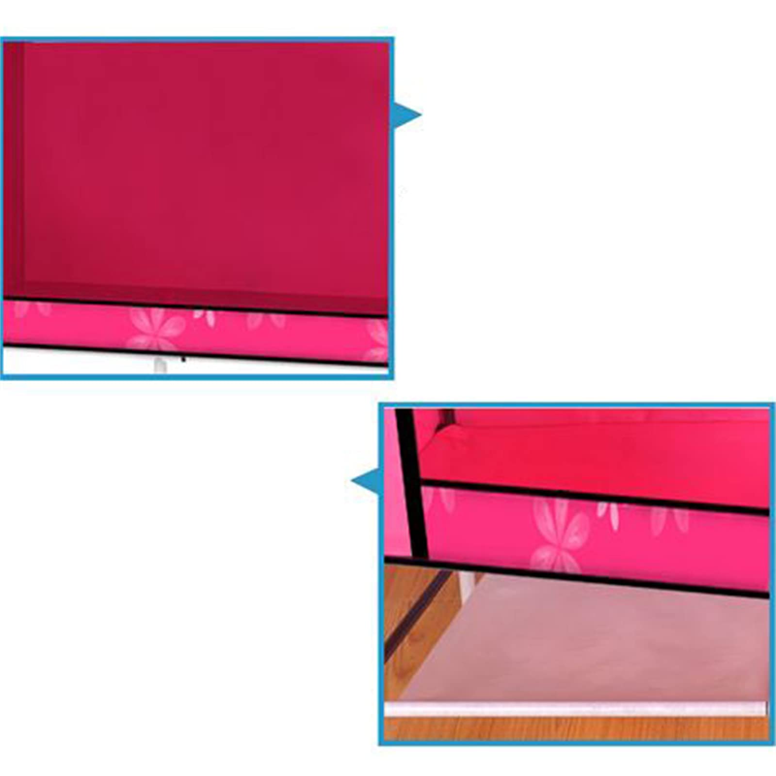 Aufbewahrungsstoff-Kleiderschrank, tragbarer Schrank, Aufbewahrungsorganisator, Seitentaschen, zusammenklappbarer Stoffschrank, 170 x 105 x 45 cm (Größe: 170 x 105 x 45 cm, Farbe: