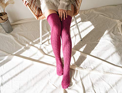 Image of STYLEGAGA Winter Cozy Cable Knit Over The Knee High Boot Socks