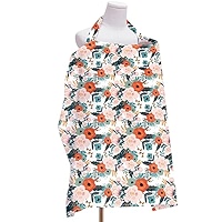 X Spring Nursing Cover, 360u00b0 Coverage Cotton Breastfeeding Cover With A Layer Of Mesh, Breathable Privacy Nursing Covers With Arch Neckline, Multi- Use Mother Nursing Apron For Nursing Newborn