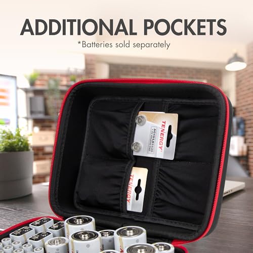 Tenergy Battery Organizer Storage Case with Battery Tester, Holds 60 Batteries AA AAA C D 9V (Batteries not Included) - Image 5
