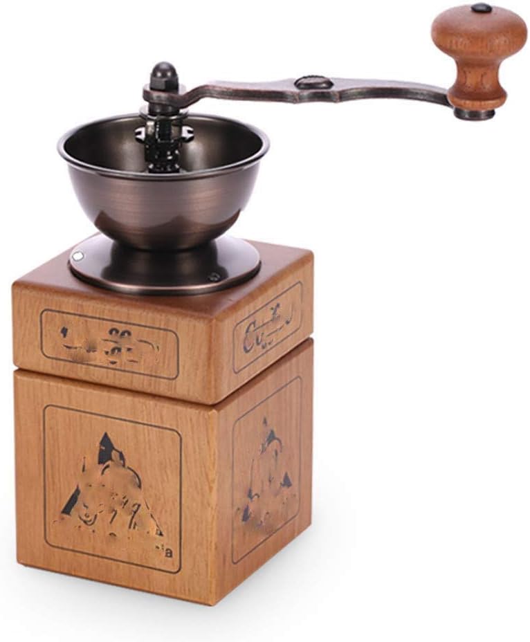 Premium Wooden Manual Coffee Grinder, Vintage Coffee Bean Spice Hand Grinding Machine, Mill Hand Crank Coffee Grinders, Portable Coffee Grinder