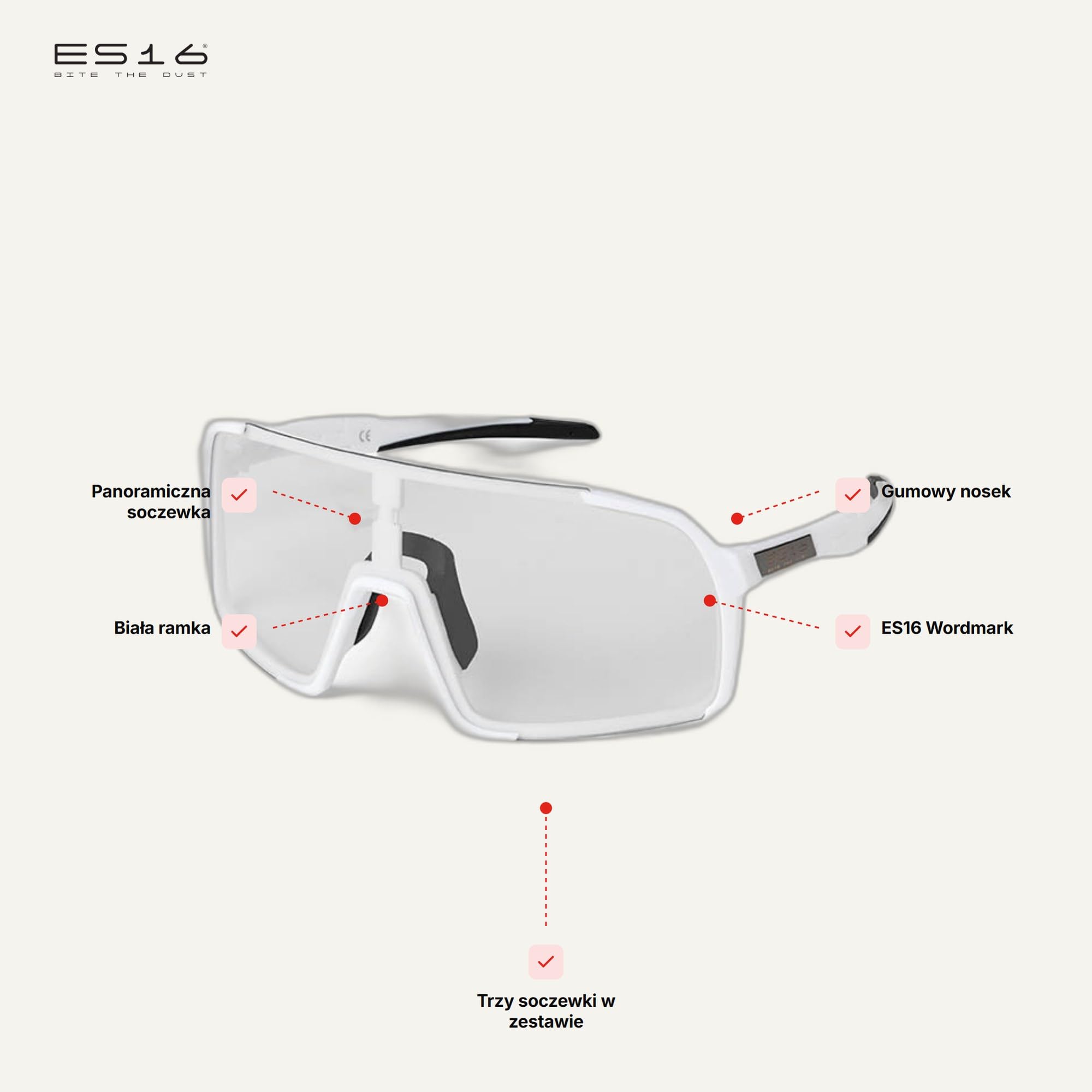 Enzo Okulary Sportowe do Kolarstwa | 3 Wymienne Soczewki w Zestawie | Ochrona UV Wraparound | Okulary Kolarskie dla Rowerów Szosowych MTB i Triatlonu