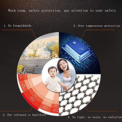 FMHCTN Elektrischer Heizlüfter- Wandmontiertes Wandbild HD- Gemäldeheizung,Energiesparend,Wandwarme Kohlekristallheizung Geeignet für Dekoration Wohnzimmer,Küche 1000W,A-6