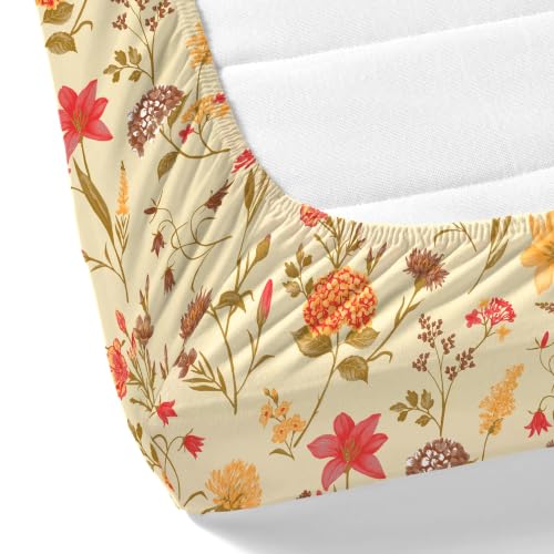 Image of Home Ecstasy 100% Cotton King Fitted Bedsheet with 2 Pillow Covers - (Size 72 x 78 inches, 140 TC, Colour - Beige)