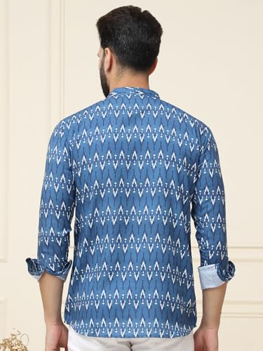 Image of SOJANYA (Since 1958, Men's Pure Cotton Printed ONLY Short Kurta