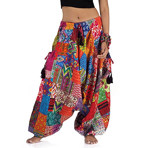 PRINCESS OF ASIA Strahlend Bunte Patchwork Haremshose Aladinhose Pumphose...