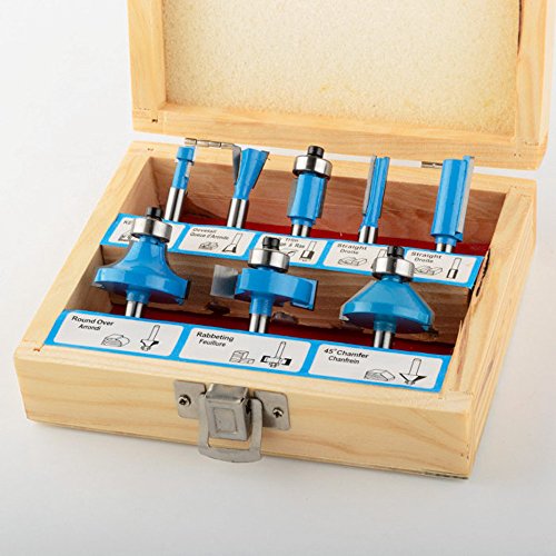 8 Pcs Router Bit Set Carbide Tipped Professional Woodworking Wood Tools