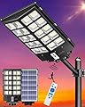 Gefolly 3200W Solar Street Lights Outdoor, 320000LM Commercial Parking Lot Light, 6500K Dusk to Dawn Solar Security Flood Lights Motion Sensor Solar Led Lamp for Basketball Court, Road, Playground