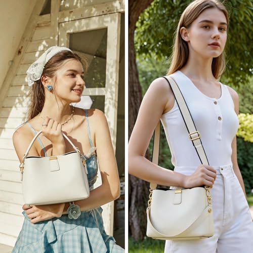 Bolso hombro mujer de cuero vegano con 2 correas ajustables miniatura 2
