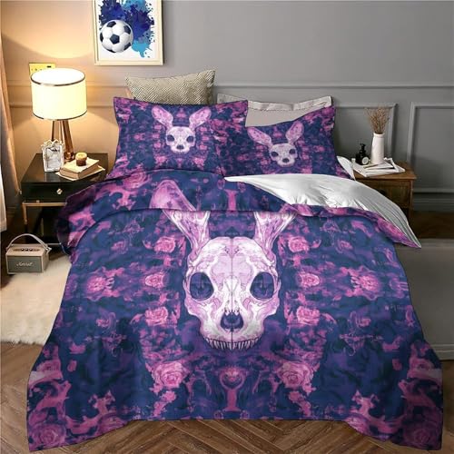 Housse de couette hypoallergénique violette 200x200 microfibre