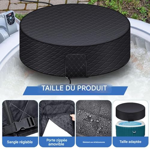 Accessoire piscine et housse de spa gonflable rond de protection d'extérieur - 5