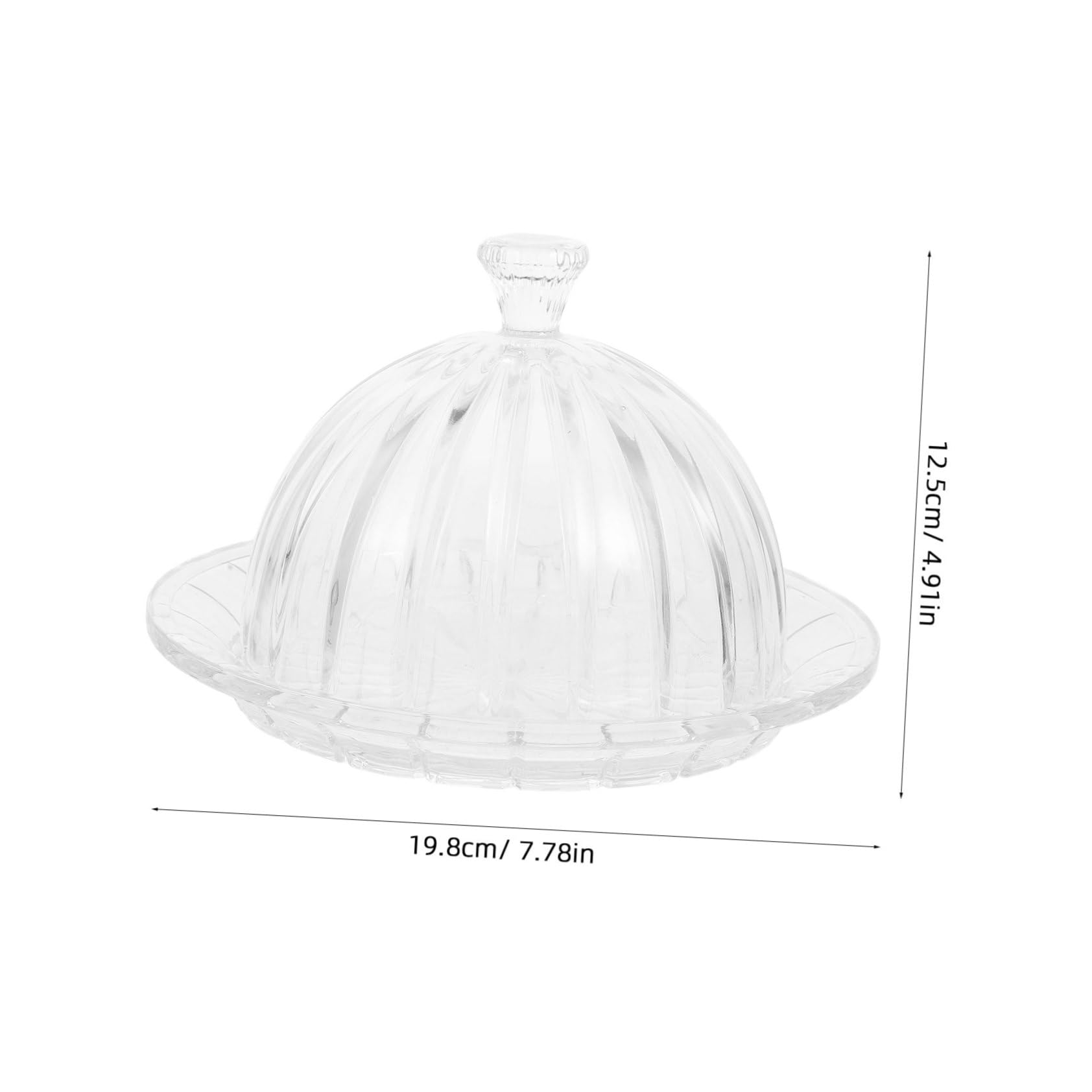 Mobestech Portatorte in Vetro con Coperchio Elegante per Dolci, Piatto da Dessert con Base Stabile e Design Raffinato, per Feste di Capodanno e Cene Formali