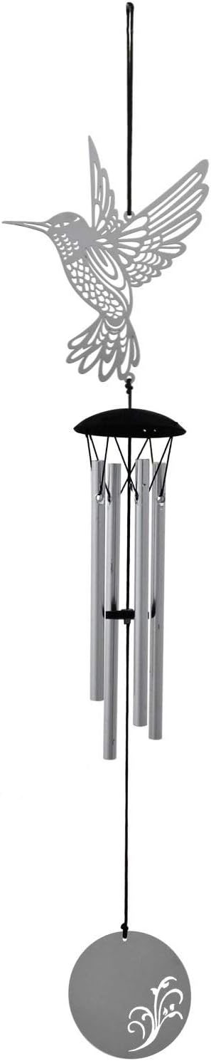 FLHU Hummingbird Flourish Chime - Silver