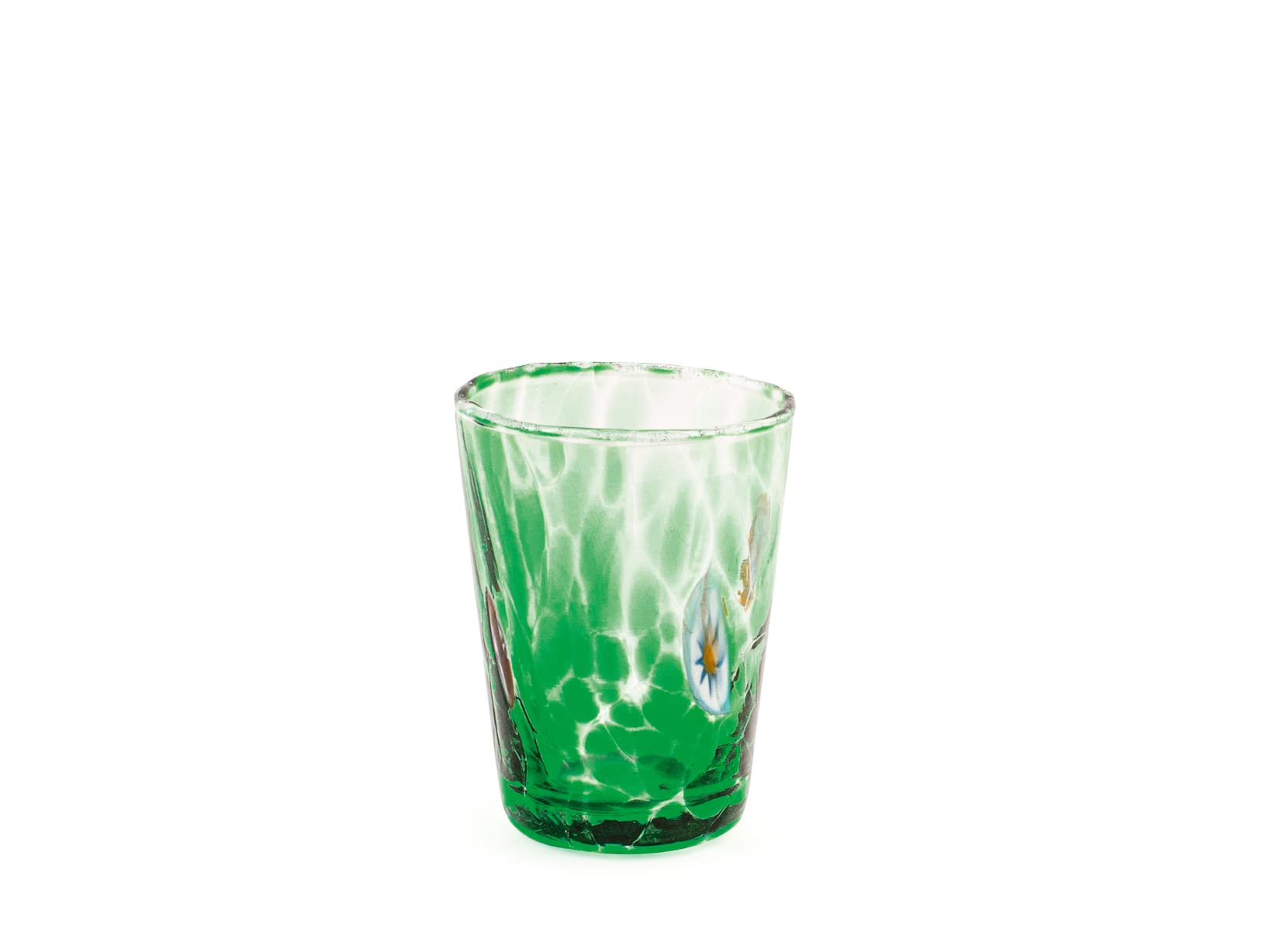 H&H Set 6 Bicchieri Veneziano In Vetro, Multicolore, Cl 5