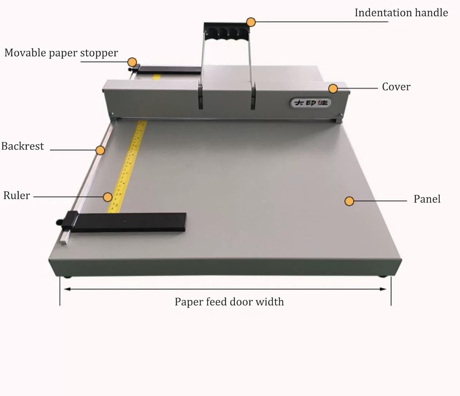 Heavy Duty A3/a4 Paper Creaser - Manual Scoring Tool for Book Covers & Card Folding, Adjustable Blocks for Commercial Office Use Beige A3 (600x490x130mm)
