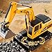 XINNOVEL Remote Control Excavator Toys for Boys Age 6-12, 11CH 2.4Ghz RC Sand Digger with Metal Shovel Lights/Sounds, Construction Truck Toys for Boys 3 4 5 6 7 8 9 10 11 12 Year Old Kids