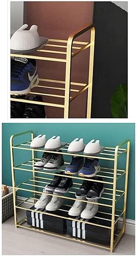 Miniatura 4 de Zapatero organizador de 5 niveles de metal para zapatos, estante de almacenamiento apilable de 24 pares independientes, organizador de calzado