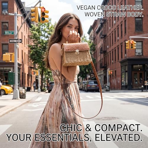 Bolso Tote de Paja Vegano Artesanal para Mujer miniatura 4