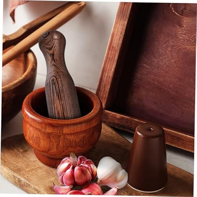 ABOOFAN 1set Pestle Ergonomic Kitchen Food Grinder for Manual Grinding of Spices Seasonings and Ingredients Smooth Surface for Easy Cleanup 2pcs