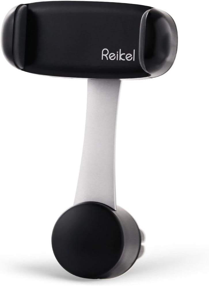 Reikel Car Phone Holder Air Vent Mount 360 Rotation Adjustable Angle Universal Smartphone iPhone Galaxy Samsung and More - Black