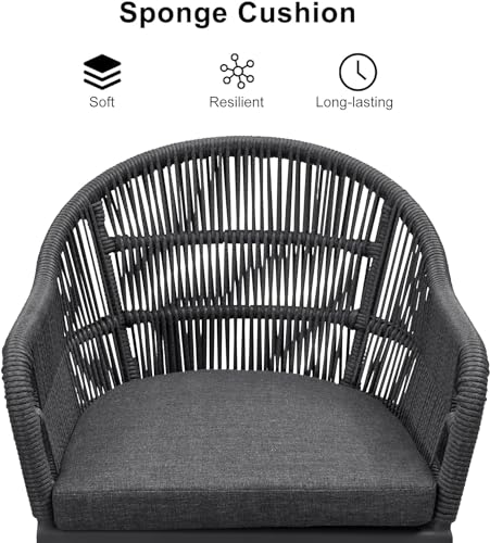 Image of PURPLE LEAF 13 Pieces Oversized Patio Dining Set with Outdoor Aluminium Dining Table and Woven Chairs Modern Metal Furniture Cushions Sets for Garden Yard Indoor Decor Kitchen Gray