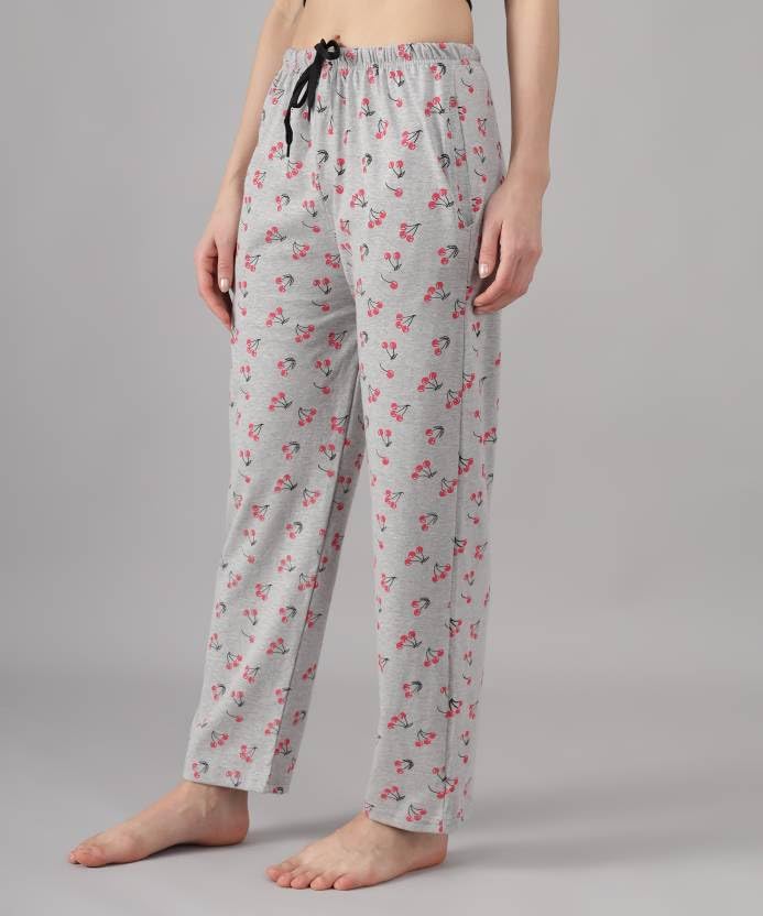 Image of Printed Womens Pyjama Night Pant, Soft Cotton Fabric, Casual Wear (Pack of 3)