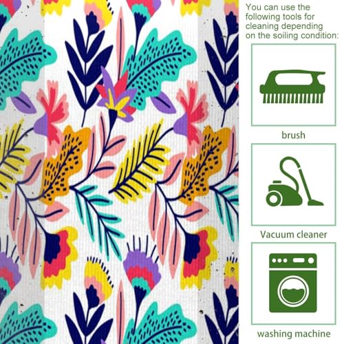 Tapetes de cocina absorbentes para evitar manchas en el suelo alfombras florales 2 uds 5