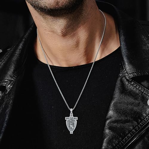 Archangel St Michael/Gabriel/Raphael/Uriel Necklace 925 Sterling Silver Religious Pendants Bible Jewelry Gifts for Men4