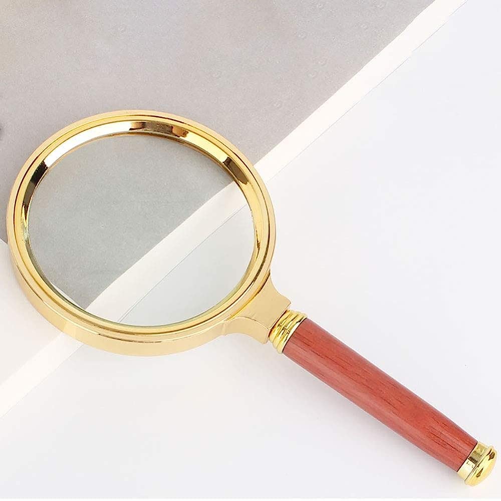 Vergrößerungsglas Mit Licht, 20-Fache Vergrößerung, Handlupe Für Erwachsene Und Kinder – Inklusive Linsenreinigungstuch Und Tasche, Metall, 175 Mm