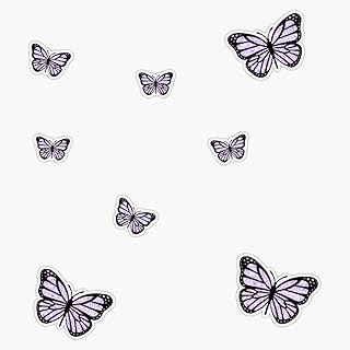 MAGNET Light Purple Glitter Butterfly Assorted Sizes Magnet Bumper Sticker Car Magnet Flexible Reuseable Magnetic Vinyl 5"
