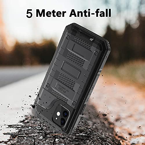 Coque iPhone 12 étanche IP68 et antichoc en métal noir - 5