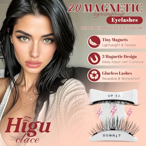 Higu clace Magnetic-Eyelashes 2 Pairs Magnetic Eyelashes - image 2