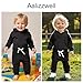 Aalizzwell 6-12 Months Infant Baby Girl Boy Fall Clothes Ribbed Long Sleeve Winter Spring Hoodie Outfit 9 Months Black