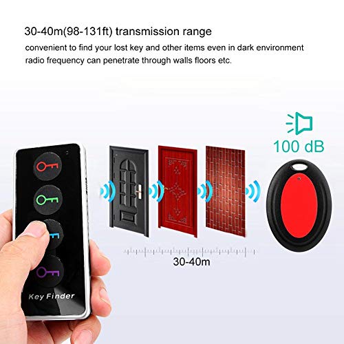 Key Finder, 5 Kit Key Tracker Smart Tracker TV-afstandsbediening met 1 zender en 4 ontvangers Portemonneezoeker, voor… - Image 3