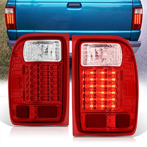 Ajp Distributors Led Stop Brake Tail Lights Pair Rear Driving Parking Lamps Driver + Passenger Lh Rh Side Compatible/Replacement For Ford Ranger 1993 1994 1995 1996 1997 1998 1999 93 94 95 96 97 98 99 #TOP8