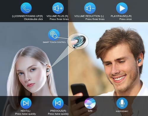 Auriculares inalámbricos Bluetooth V5.3 con PowerBank 2000mAh miniatura 5