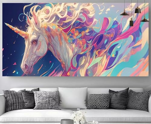 Diamond painting XXL cheval 70x210cm broderie diamant kit complet adulte
