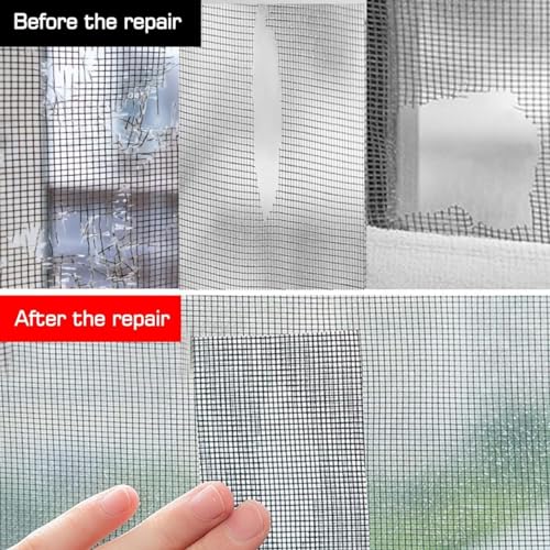 Image of Dialust Mosquito net Patch Repair Tape, Window Screen Repair Tap, Strong Adhesive & Waterproof Window Mosquito net Covering Mesh Tape for Door Tears Holes Screen Patch Repair (200Cm X 5CM) (net Tape)