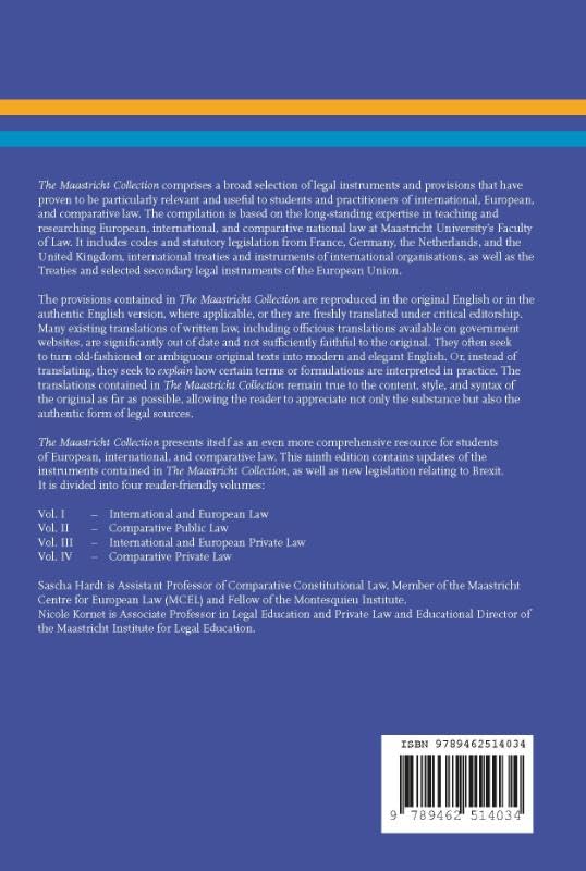 Volume I International and European Law
