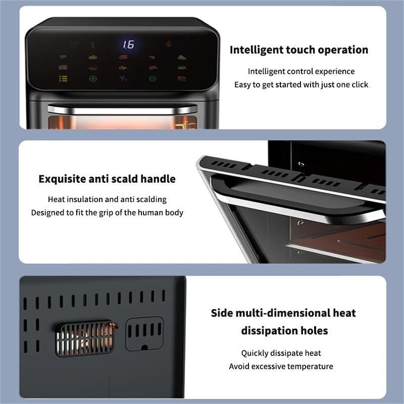 Freidora de aire libre de aceite de 1350 W, horno freidora de convección