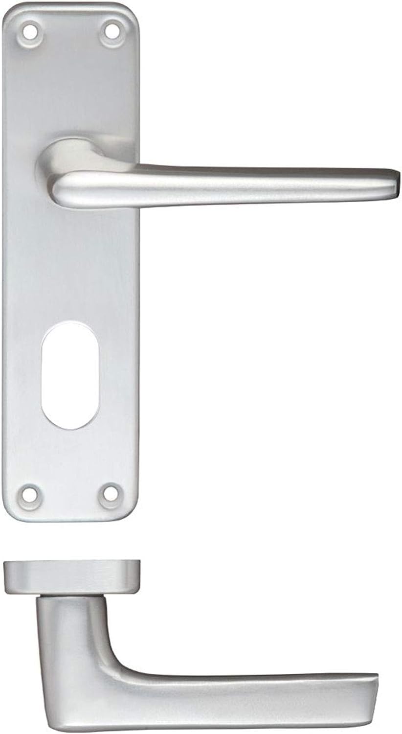 Zoo Hardware Satin Zca21opsa Contract Aluminium Lever On Oval Profile Backplate Saa From The Door Handle Store