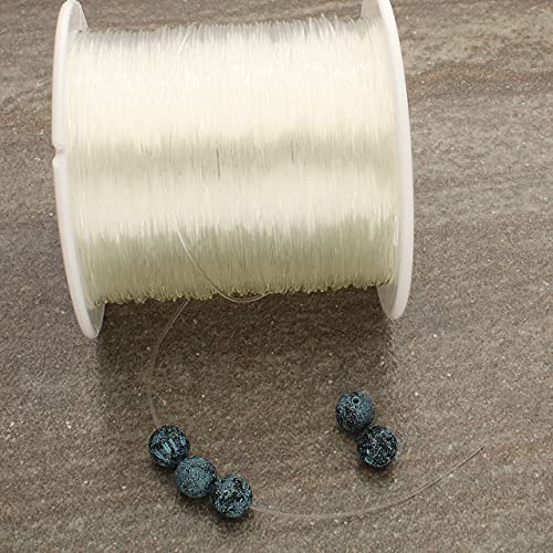 Image of Stretch Magic Bead & Jewelry Cord - Strong & Stretchy, Easy to Knot - Clear Color - 0.8mm Diameter - 100-meter (328 ft) Spool - Elastic String for Making Beaded Jewelry - Bonus Hypo Cement Glue