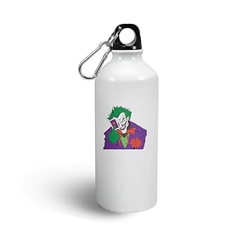 Tee Mafia Batman Sipper Bottle | Joker Bottle | Superhero Sipper Bottle | Designer Sipper Bottles |silver printed Sipper Bottle - [600 ml, Multicolor] trippy-batman